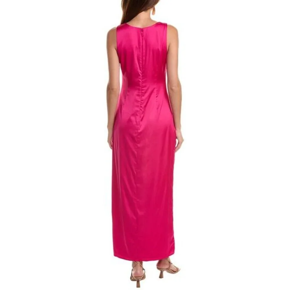 Hutch Pink‎ Sleeveless Lolo Satin Maxi Dress Size 6
